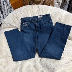 AG AG-ED Saige High-Rise Blue Denim Jeans, 31